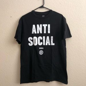 OBEY - M - Black Anti Social Media Graphic Tee